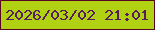 文字の大きさ：2、枠の色：580521、背景の色：b1d213、文字の色：571d5b 無料ブログパーツのブログ時計