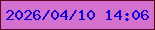 文字の大きさ：3、枠の色：580620、背景の色：d470cd、文字の色：1305d1 無料ブログパーツのブログ時計