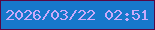 文字の大きさ：4、枠の色：580743、背景の色：1778cb、文字の色：caaafa 無料ブログパーツのブログ時計