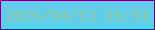 文字の大きさ：2、枠の色：580788、背景の色：61cde8、文字の色：8cc8a0 無料ブログパーツのブログ時計