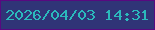 文字の大きさ：3、枠の色：580980、背景の色：303477、文字の色：2bbabc 無料ブログパーツのブログ時計