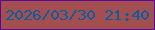 文字の大きさ：5、枠の色：58099c、背景の色：a34e4f、文字の色：0b5da3 無料ブログパーツのブログ時計
