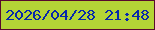 文字の大きさ：4、枠の色：580a2d、背景の色：b4d536、文字の色：0728ab 無料ブログパーツのブログ時計