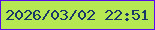 文字の大きさ：1、枠の色：580ced、背景の色：b6e854、文字の色：183968 無料ブログパーツのブログ時計