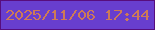 文字の大きさ：3、枠の色：580d7d、背景の色：683ece、文字の色：cd7a57 無料ブログパーツのブログ時計