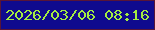 文字の大きさ：1、枠の色：581537、背景の色：0f0a8e、文字の色：a3ec42 無料ブログパーツのブログ時計