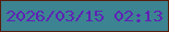 文字の大きさ：4、枠の色：581c0b、背景の色：3c8491、文字の色：5f21b5 無料ブログパーツのブログ時計