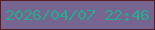 文字の大きさ：2、枠の色：581c25、背景の色：776591、文字の色：26aa8f 無料ブログパーツのブログ時計