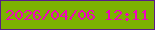 文字の大きさ：5、枠の色：581c89、背景の色：7cb102、文字の色：f004bd 無料ブログパーツのブログ時計