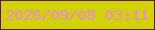 文字の大きさ：1、枠の色：582021、背景の色：d2d102、文字の色：ed86e5 無料ブログパーツのブログ時計