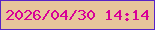 文字の大きさ：2、枠の色：5824c7、背景の色：e7c59b、文字の色：d80097 無料ブログパーツのブログ時計