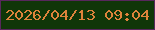 文字の大きさ：2、枠の色：58275c、背景の色：103608、文字の色：df833b 無料ブログパーツのブログ時計
