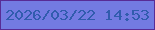 文字の大きさ：1、枠の色：582c96、背景の色：737be2、文字の色：315cae 無料ブログパーツのブログ時計