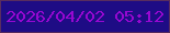 文字の大きさ：1、枠の色：582d5f、背景の色：1e0c85、文字の色：9708d1 無料ブログパーツのブログ時計