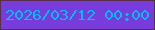 文字の大きさ：5、枠の色：582f46、背景の色：783cdc、文字の色：01bbfb 無料ブログパーツのブログ時計