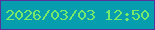 文字の大きさ：4、枠の色：58329a、背景の色：069daf、文字の色：75e96c 無料ブログパーツのブログ時計