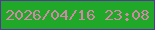 文字の大きさ：3、枠の色：58339a、背景の色：20a928、文字の色：d286a8 無料ブログパーツのブログ時計