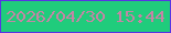 文字の大きさ：3、枠の色：5835e3、背景の色：20cc7c、文字の色：c485a5 無料ブログパーツのブログ時計