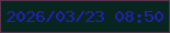 文字の大きさ：3、枠の色：58364e、背景の色：082620、文字の色：271eb7 無料ブログパーツのブログ時計