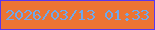 文字の大きさ：4、枠の色：5837ef、背景の色：ec7434、文字の色：6ea9ed 無料ブログパーツのブログ時計