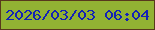 文字の大きさ：3、枠の色：58381c、背景の色：92b233、文字の色：1322b6 無料ブログパーツのブログ時計