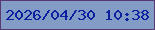 文字の大きさ：2、枠の色：583871、背景の色：839cc5、文字の色：0b209e 無料ブログパーツのブログ時計