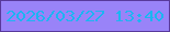 文字の大きさ：1、枠の色：58399b、背景の色：9983f8、文字の色：1bb5f2 無料ブログパーツのブログ時計