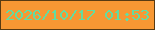 文字の大きさ：3、枠の色：583a12、背景の色：f79733、文字の色：62dda2 無料ブログパーツのブログ時計
