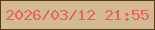 文字の大きさ：3、枠の色：583c0c、背景の色：d5b895、文字の色：e36658 無料ブログパーツのブログ時計