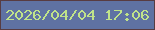 文字の大きさ：4、枠の色：583c42、背景の色：5f72a3、文字の色：c0e38a 無料ブログパーツのブログ時計