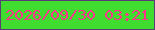 文字の大きさ：5、枠の色：583d76、背景の色：40dd30、文字の色：ff368a 無料ブログパーツのブログ時計