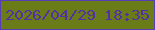 文字の大きさ：3、枠の色：583db6、背景の色：697c18、文字の色：5330a3 無料ブログパーツのブログ時計