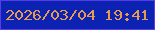 文字の大きさ：2、枠の色：583de7、背景の色：0b22b3、文字の色：e79851 無料ブログパーツのブログ時計
