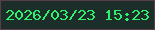 文字の大きさ：4、枠の色：583e47、背景の色：1b2e29、文字の色：30f16d 無料ブログパーツのブログ時計