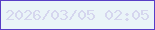 文字の大きさ：3、枠の色：583ec6、背景の色：eaf4f8、文字の色：d5d6ee 無料ブログパーツのブログ時計