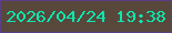 文字の大きさ：4、枠の色：583f84、背景の色：58483c、文字の色：0de7ae 無料ブログパーツのブログ時計