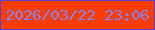 文字の大きさ：3、枠の色：5840ca、背景の色：fd3c00、文字の色：8e81ea 無料ブログパーツのブログ時計
