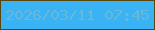 文字の大きさ：4、枠の色：58460b、背景の色：3ab3f4、文字の色：68b9d7 無料ブログパーツのブログ時計