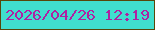 文字の大きさ：1、枠の色：584709、背景の色：40dfce、文字の色：af21a2 無料ブログパーツのブログ時計