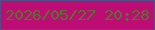 文字の大きさ：2、枠の色：584a87、背景の色：bd0d75、文字の色：58732f 無料ブログパーツのブログ時計