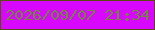 文字の大きさ：3、枠の色：584c13、背景の色：d808ff、文字の色：6f8839 無料ブログパーツのブログ時計
