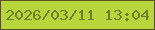 文字の大きさ：3、枠の色：585221、背景の色：b8d53c、文字の色：6f7f29 無料ブログパーツのブログ時計