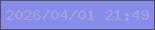 文字の大きさ：4、枠の色：58524f、背景の色：858ceb、文字の色：a8a0d2 無料ブログパーツのブログ時計