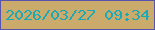 文字の大きさ：2、枠の色：5854ae、背景の色：cbab6b、文字の色：1ca9b5 無料ブログパーツのブログ時計