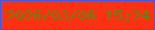 文字の大きさ：5、枠の色：5854c5、背景の色：fa3214、文字の色：6b810b 無料ブログパーツのブログ時計