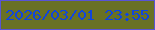 文字の大きさ：5、枠の色：5854d5、背景の色：697124、文字の色：0f45de 無料ブログパーツのブログ時計