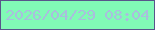 文字の大きさ：3、枠の色：58558a、背景の色：81fab6、文字の色：a9bedd 無料ブログパーツのブログ時計