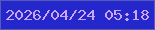 文字の大きさ：1、枠の色：585ab6、背景の色：2427cc、文字の色：cca4fa 無料ブログパーツのブログ時計