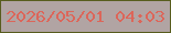 文字の大きさ：4、枠の色：585d1e、背景の色：b1a4a3、文字の色：dc665a 無料ブログパーツのブログ時計