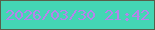 文字の大きさ：1、枠の色：585f49、背景の色：44d6b4、文字の色：b683eb 無料ブログパーツのブログ時計